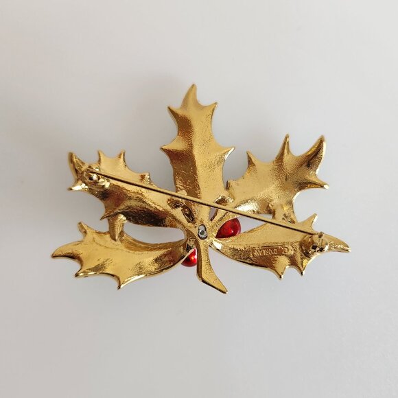 LOT OF VINTAGE CHRISTMAS BROOCHES: BUTLER, D'ORLAN AND UNSIGNED AVON SET - Picture 6 of 10